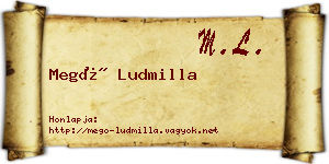 Megó Ludmilla névjegykártya